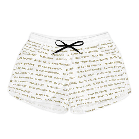 BLACK MAGIC - GOLD LETTERS AOP WOMEN'S CASUAL SHORTS