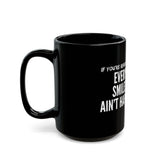 SMILES FOR YOU CERAMIC MUG - BLACK 110Z, 150Z