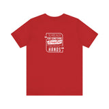 REACH FOR SOMETHING - WHITE RED UNISEX SHORT SLEEVE T-SHIRT