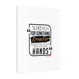 REACH FOR SOMETHING BLACK GOLD CANVAS ART