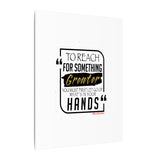 REACH FOR SOMETHING BLACK GOLD CANVAS ART