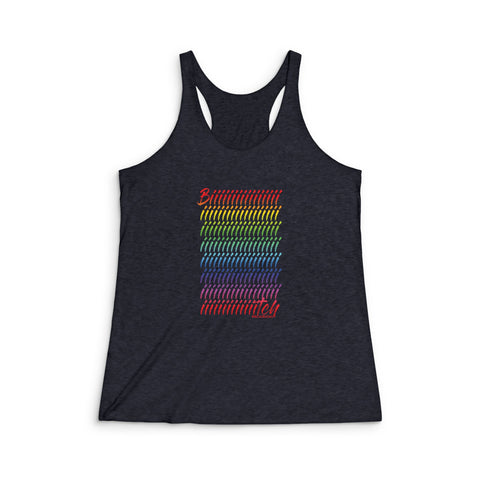 BIIIIIITCH RAINBOW RACERBACK TANK TOP