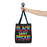 BLACK GAY PROUD TOTE BAG