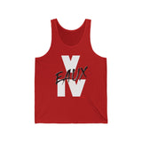 V EAUX IV - WHITE W/ BLACK EAUX UNISEX TANK TOP