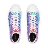 EAUX WHITE ON RAINBOW HI-TOP SNEAKERS WHITE SOLE