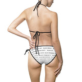 BLACK MAGIC - BLACK LETTERS 2 PIECE SWIM SUIT
