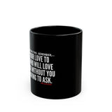 GIVE YOUR LOVE CERAMIC MUG BLACK 110Z