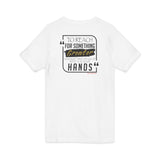 REACH FOR SOMETHING BLACK GOLD V-NECK T-SHIRTS