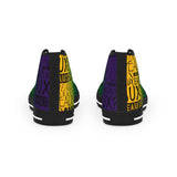 EAUX - BLACK ON MARDI GRAS HI-TOP SNEAKERS WHITE-SOLE