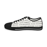 BLACK MAGIC - BLACK LETTERS KOW-TOP SNEAKERS WHITE SOLE