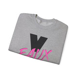 V EAUX IV - BLACK W/ PINK EAUX UNISEX SWEAT SHIRT