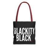 BLACKITY BLACK - WHITE TOTE BAG