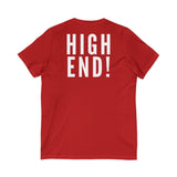 HIGH END WHITE UNISEX V-NECK T-SHIRTS