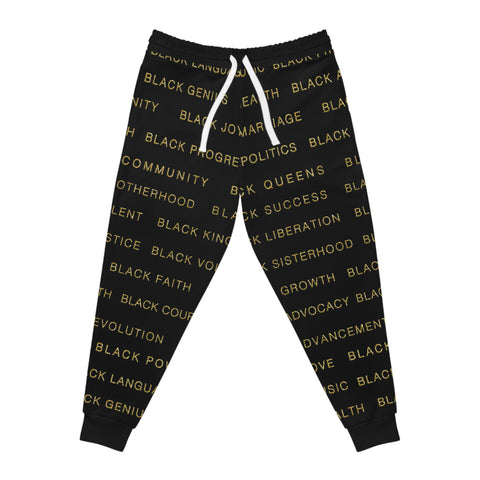 BLACK MAGIC - BLACK GOLD ATHLETIC JOGGERS