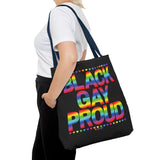 BLACK GAY PROUD TOTE BAG