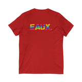 EAUX RAINBOW UNISEX V-NECK T-SHIRTS
