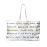 BLACK MAGIC - GOLD LETTERS WEEKENDER BAG