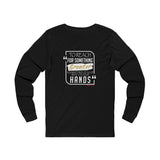 REACH FOR SOMETHING WHITE GOLD UNISEX LONG SLEEVE T-SHIRTS