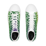 EAUX- WHITE ON MARDI GRAS HI-TOP SNEAKERS WHITE-SOLE