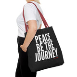 PEACE BE THE JOURNEY WHITE TOTE BAG
