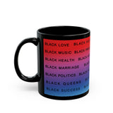 BLACK MAGIC RAINBOW BLACK CERAMIC BLACK MUG 150Z