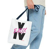V EAUX IV - BLACK W/ PINK EAUX TOTE BAG