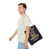 BLACK GAY PROUD AF TOTE BAG