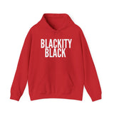 BLACKITY BLACK - WHITE UNISEX HOODIE