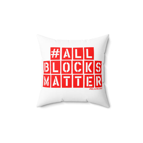 ALLBLOCKSMATTER_Red THROW PILLOW