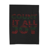 COUNT IT ALL JOY-RBG PLUSH BLANKET