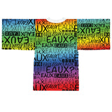 EAUX BLACK ON RAINBOW KIMONO