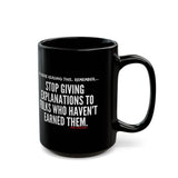 EXPLANATION CERAMIC MUG BLACK 150Z