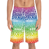 EAUX WHITE ON RAINBOW BOARD SHORTS