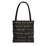 BLACK MAGIC - BLACK GOLD TOTE BAG