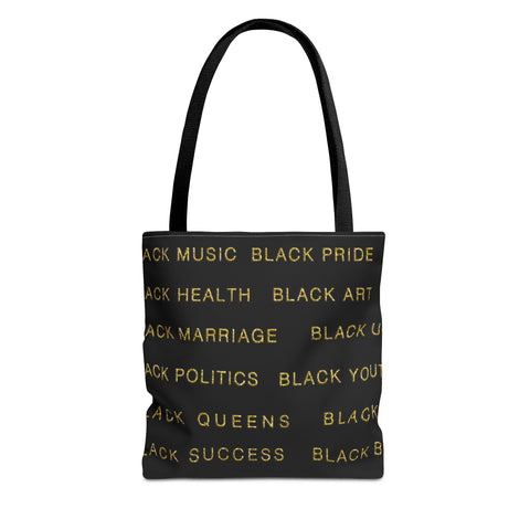 BLACK MAGIC - BLACK GOLD TOTE BAG