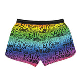 EAUX BLACK ON RAINBOW WOMEN'S CASUAL SHORT