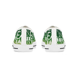 EAUX- WHITE ON MARDI GRAS  LOW-TOP SNEAKERS WHITE-SOLE