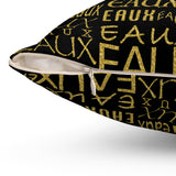 EAUX - GOLD THROW PILLOW