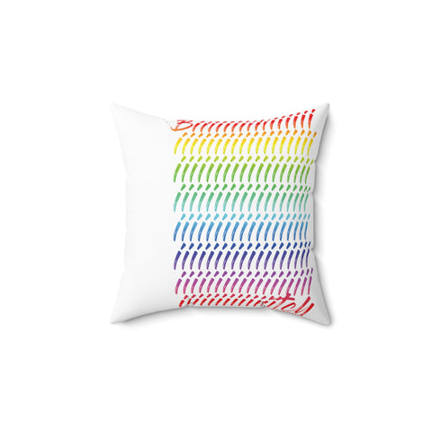 BIIIIIITCH RAINBOW THROW PILLOW