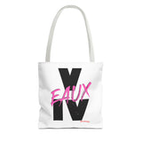 V EAUX IV - BLACK W/ PINK EAUX TOTE BAG