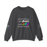 BLACK GAY FUP WHITE UNISEX SWEATSHIRTS