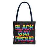 BLACK GAY PROUD TOTE BAG