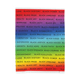 BLACK MAGIC RAINBOW BLACK  PLUSH BLANKET
