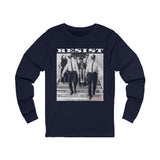 RESIST-WHITE UNISEX LONG SLEEVE T-SHIRT