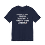 EXPLANATION UNISEX SHORT SLEEVE T-SHIRT