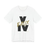 V EAUX IV - BLACK W/ GOLD EAUX UNISEX SHORT SLEEVE T-SHIRT