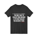 REALIZE YOUR DREAMS UNISEX V-NECK T-SHIRT