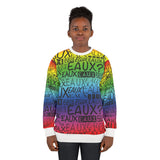 EAUX BLACK ON RAINBOW UNISEX SWEATSHIRT