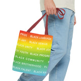 BLACK MAGIC RAINBOW WHITE  TOTE BAG