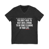SPRING CLEANING UNISEX V-NECK T-SHIRT
